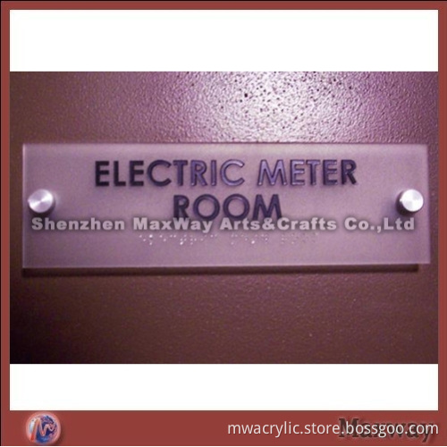 Smooth Appearance Silk Screen Slatwall Acrylic/Lucite Logo